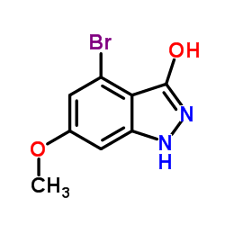 4-BROMO-6-METHOXY-3-HYDROXY (1H)INDAZOLE结构式