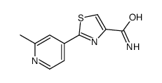 2-(2-methylpyridin-4-yl)-1,3-thiazole-4-carboxamide结构式