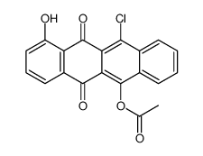 (12-chloro-10-hydroxy-6,11-dioxotetracen-5-yl) acetate结构式