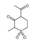 4-acetyl-2-methyl-1,1-dioxothian-3-one结构式