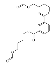 4-[6-(4-formyloxybutylsulfanylcarbonyl)pyridine-2-carbonyl]sulfanylbutyl formate Structure