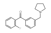2-FLUORO-3'-PYRROLIDINOMETHYL BENZOPHENONE结构式