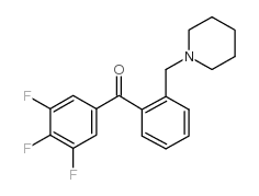 2-PIPERIDINOMETHYL-3',4',5'-TRIFLUOROBENZOPHENONE structure