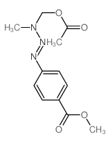 Methyl 4-(3-((acetyloxy)methyl)-3-methyl-1-triazenyl)benzoate structure