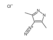 3,5-dimethyl-1H-pyrazole-4-diazonium,chloride Structure