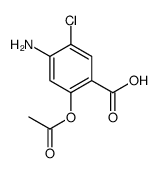 2-ACETOXY-4-AMINO-5-CHLOROBENZOICACID Structure