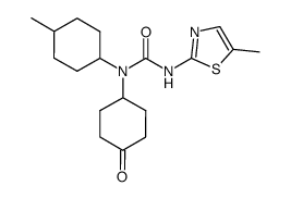 1-(4-methylcyclohexyl)-3-(5-methylthiazol-2-yl)-1-(4-oxocyclohexyl)urea Structure