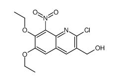 (2-chloro-6,7-diethoxy-8-nitroquinolin-3-yl)methanol结构式