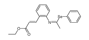 (Z)-3-{2-[1-Phenylselanyl-eth-(Z)-ylideneamino]-phenyl}-acrylic acid ethyl ester Structure