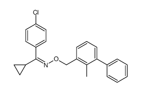 (Z)-1-(4-chlorophenyl)-1-cyclopropyl-N-[(2-methyl-3-phenylphenyl)methoxy]methanimine结构式