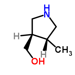 (trans-4-methylpyrrolidin-3-yl)methanol structure