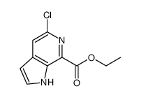 5-chloro-1H-pyrrolo[2,3-c]pyridine-7-carboxylic acid ethyl ester结构式