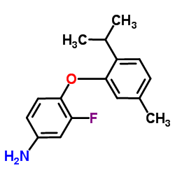 3-Fluoro-4-(2-isopropyl-5-methylphenoxy)aniline结构式