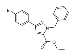 ethyl 2-benzyl-5-(4-bromophenyl)pyrazole-3-carboxylate structure