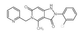 2-(2-氯苯基)-4-甲基-5-(吡啶-2-基甲基)-1H-吡唑并[4,3-c]吡啶-3,6(2H,5H)-二酮图片