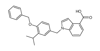 1-(4-benzyloxy-3-isopropylbenzyl)-1H-indole-4-carboxylic acid Structure