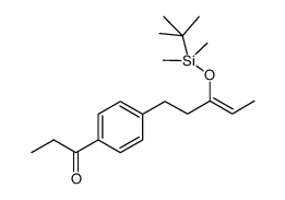 (Z)-3-(t-butyldimethylsiloxy)-5-[4-(1-oxopropyl)phenyl]-2-pentene结构式