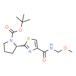 Tert-Butyl (S)-2-(4-(Methoxy(Methyl)Carbamoyl)Thiazol-2-Yl)Pyrrolidine-1-Carboxylate Structure