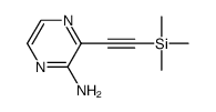 3-((TRIMETHYLSILYL)ETHYNYL)PYRAZIN-2-AMINE structure