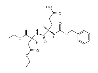 N-(N-benzyloxycarbonyl-L-α-glutamyl)-L-aspartic acid diethyl ester结构式