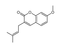 7-methoxy-3-(3-methylbut-2-enyl)chromen-2-one结构式