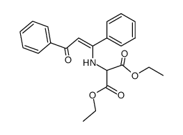 diethyl 2-((3-oxo-1,3-diphenylprop-1-en-1-yl)amino)malonate结构式