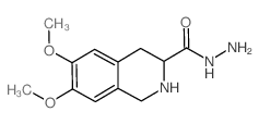 6,7-Dimethoxy-1,2,3,4-tetrahydroisoquinoline-3-carbohydrazide结构式