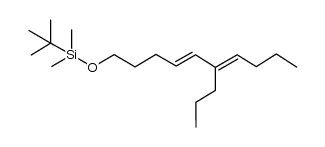 tert-butyldimethyl(((4E,6E)-6-propyldeca-4,6-dien-1-yl)oxy)silane Structure