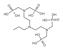 N-n-propylbis(ethylenediamine-N',N'-bis(methylenephosphonic acid))结构式