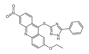 2-ethoxy-6-nitro-9-[(5-phenyl-1H-1,2,4-triazol-3-yl)sulfanyl]acridine Structure