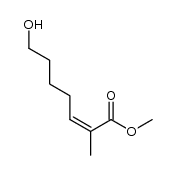(Z)-7-Hydroxy-2-methyl-2-heptensaeure-methylester结构式