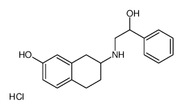 7-[(2-hydroxy-2-phenylethyl)amino]-5,6,7,8-tetrahydronaphthalen-2-ol,hydrochloride Structure