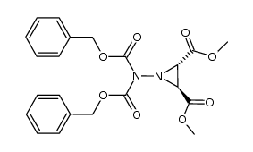 Dimethyl N-(dibenzyloxycarbonylamino)aziridine-trans-2,3-dicarboxylate结构式