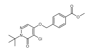 methyl 4-(((1-(t-butyl)-5-chloro-6-oxo-1,6-dihydropyridazin-4-yl)oxy)methyl)benzoate结构式