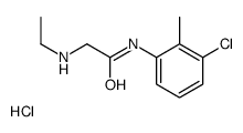 [2-(3-chloro-2-methylanilino)-2-oxoethyl]-ethylazanium,chloride Structure