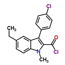 3-(4-Chlorophenyl)-5-ethyl-1-methyl-1H-indole-2-carbonyl chloride Structure