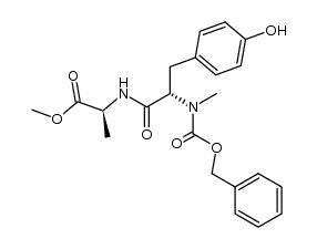 methyl N-Cbz-N-methyl-L-tyrosyl-L-alaninate结构式