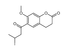 3,4-dihydro-6-isovaleryl-7-methoxycoumarin Structure