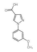 1-(3-甲氧基苯基)-1H-吡唑-4-羧酸结构式