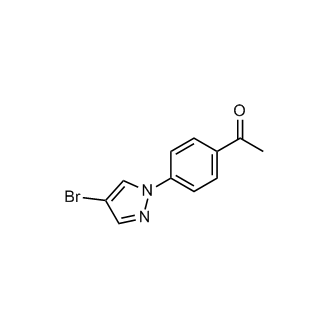 1-(4-(4-溴-1H-吡唑-1-基)苯基)乙烷-1-酮结构式