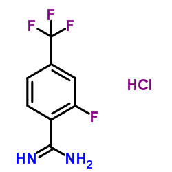 2-Fluoro-4-(trifluoromethyl)benzenecarboximidamide hydrochloride (1:1)结构式
