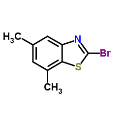 2-Bromo-5,7-dimethyl-1,3-benzothiazole结构式