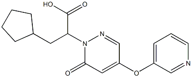 3-cyclopentyl-2-(6-oxo-4-(pyridin-3-yloxy)pyridazin-1(6H)-yl)propanoic acid结构式