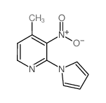 4-methyl-3-nitro-2-pyrrol-1-ylpyridine结构式