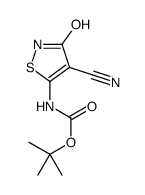 4-氰基-3-羟基异噻唑-5-氨基甲酸叔丁酯结构式