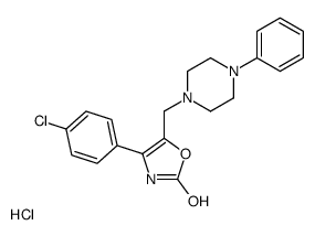 4-(4-chlorophenyl)-5-[(4-phenylpiperazin-1-yl)methyl]-3H-1,3-oxazol-2-one,hydrochloride结构式