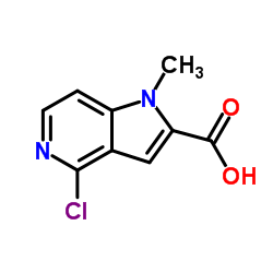 4-Chloro-1-methyl-1H-pyrrolo[3,2-c]pyridine-2-carboxylic acid结构式