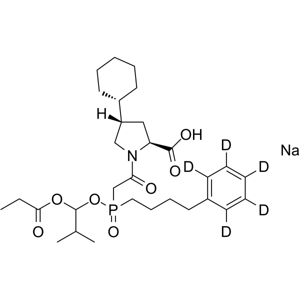 Fosinopril-d5 sodium结构式