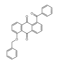 1-benzoyl-5-(benzyloxy)anthracene-9,10-dione结构式