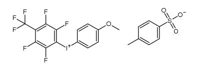 (4-methoxyphenyl)(2,3,5,6-tetrafluoro-4-trifluoromethylphenyl)iodonium toluene-4-sulfonate结构式